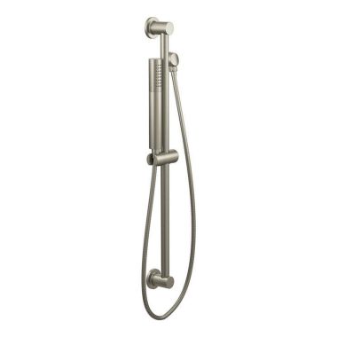 Click here to see Moen 3887EPBN Moen Single-Function Hand Shower with 30in Slide Bar, Eco-Performance, 1.75 GPM, WaterSense-Certified, Brushed Nickel - 3887EPBN