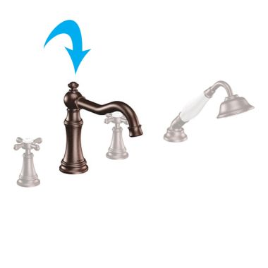 Click here to see Moen 154291ORB Moen Weymouth Oil-Rubbed Bronze Roman Diverter Tub Spout - 154291ORB