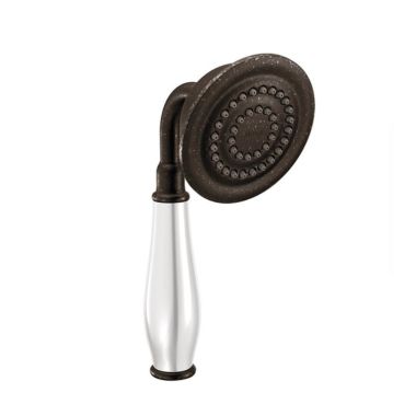 Click here to see Moen 154305ORB Moen Weymouth 3in Single-Function Hand Shower for TS21104 Roman Tub Filler, Round, Eco-Performance, 1.75 GPM, Oil Rubbed Bronze - 154305ORB