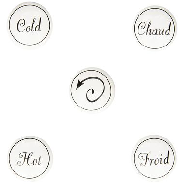 Click here to see Moen 154285 Moen 154285 Weymouth Hot And Cold Handle Cap Kit