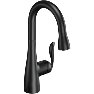 Click here to see Moen 5995BL Moen Arbor Single Handle High Arc Pull-Down Bar/Prep Faucet, Matte Black - 5995BL