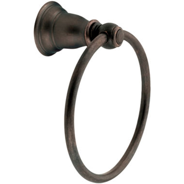 Click here to see Moen YB5486ORB Moen Kingsley Round Wall Mounted Hand Towel Ring, Metal Constructed, Oil Rubbed Bronze - YB5486ORB