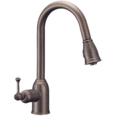 Click here to see Danze BEL-PDK-MDB Danze Bella Villa Single Handle Pull-Down Kitchen Faucet, Medium Bronze - BEL-PDK-MDB