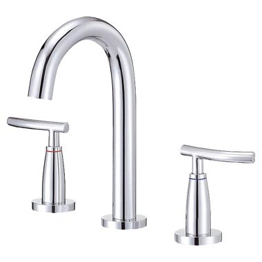 Click here to see Danze D338154T Danze Sonora Widespread Bathroom Faucet Trim with Touch Down Drain, Two-Handle, Lever Handle, ADA, Chrome - D338154T