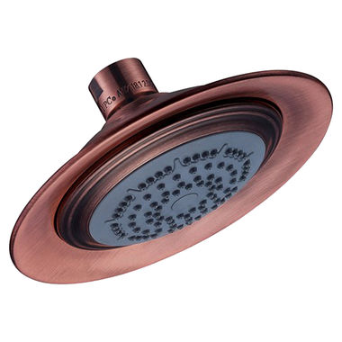 Click here to see Danze D460001AC Danze 300 6in Round Metal Shower Head with 84 Jets, 2.5 GPM, Antique Copper - D460001AC