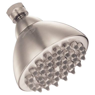 Click here to see Danze D462261BN Danze 4in Lamp Style Single Function Round Shower Head, 1.5 GPM, WaterSense, Brushed Nickel - D462261BN