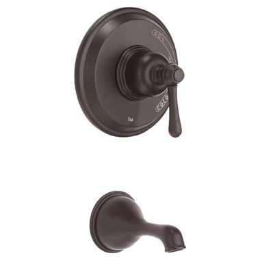 Click here to see Danze D500657BST Danze Opulence Single-Handle Pressure-Balanced Tub Only Trim, Lever Handle, ADA, Satin Black - D500657BST