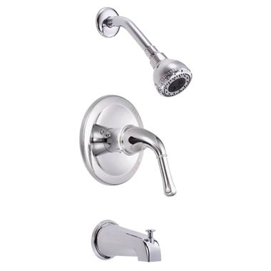 Click here to see Danze D510071 Danze Chrome Plymouth Single Lever Handle Pressure Balance Tub And Shower Trim, Diverter on Spout, Wall-Mount Installation  - D510071