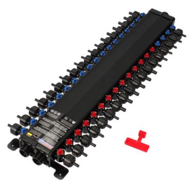 Click here to see Viega 50636 Viega 50636 ManaBloc 36-Port, PEX Crimp Manifold (3/8