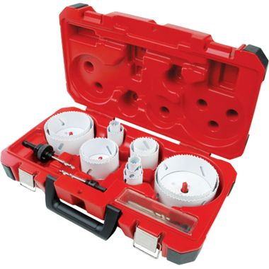 Click here to see Milwaukee 49-22-4155 Milwaukee 18-Piece Master Plumbers Ice Hardened Hole Saw Kit 