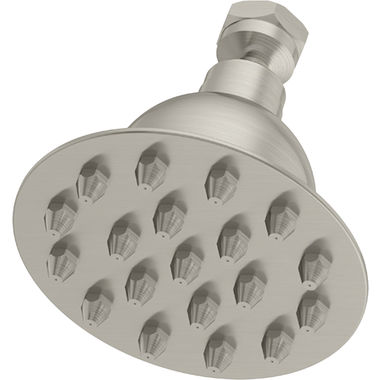 Click here to see Symmons 4-163 Symmons Canterbury 4in Round Single-Mode Rain Shower Head, Ball Joint Connection, 2.5 GPM, Polished Chrome -  4-163