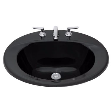 Click here to see Toto LT511.8#51 Toto Supreme Self Rimming Lavatory Sink, 8in Centers, ADA, Vitreous China, Ebony - LT511.8#51