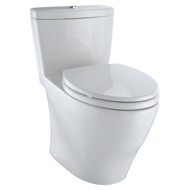 Click here to see Toto MS654114MF#11 TOTO Aquia One-Piece Elongated Dual-Max, Dual Flush 0.9 & 1.6 GPF Universal Height Skirted Toilet, Colonial White - MS654114MF#11