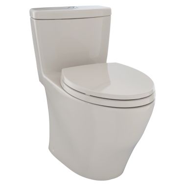 Click here to see Toto MS654114MF#03 TOTO Aquia One-Piece Elongated Dual-Max, Dual Flush 0.9 & 1.6 GPF Universal Height Skirted Toilet, Bone - MS654114MF#03