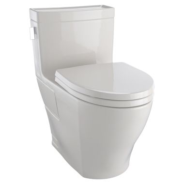 Click here to see Toto MS624214CEFG#12 TOTO Legato One-Piece Elongated 1.28 GPF Universal Height Skirted Toilet with CeFiONtect, Sedona Beige - MS624214CEFG#12