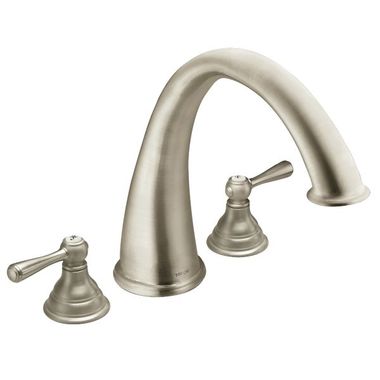 Click here to see Moen T920BN Moen T920BN Kingsley Roman Tub Faucet Trim Brushed Nickel