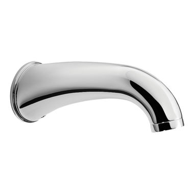 Click here to see Toto TS210E#CP Toto Silas 7-11/16-inch Wall Mounted Polished Chrome Non-Diverting Tub Spout, 1/2-inch Connection Size, NPT, Brass - TS210E#CP