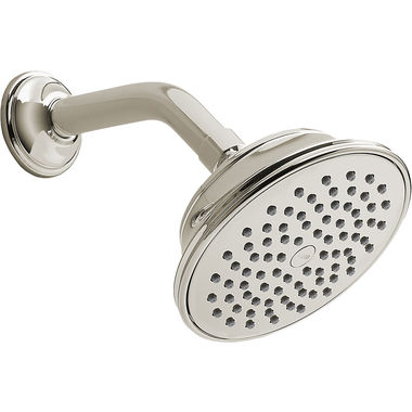 Click here to see Toto TS300A61#BN TOTO Traditional Collection Series A 5in Single-Spray Shower Head with Rubber Nozzles, 2.5 GPM, Brushed Nickel - TS300A61#BN