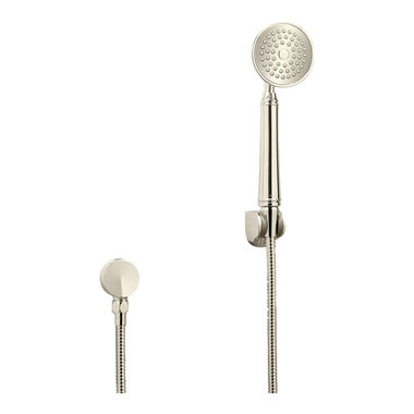Click here to see Toto TS300FL41#PN TOTO Traditional Collection Series A 3in Single-Spray Hand Shower with Rubber Nozzles, 2.0 GPM, Polished Nickel - TS300FL41#PN