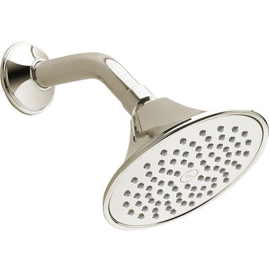 Click here to see Toto TS200A61#BN TOTO Transitional Collection Series A 5in Single-Spray Shower Head with Rubber Nozzles, 2.5 GPM, Brushed Nickel - TS200A61#BN