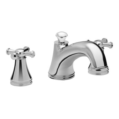 Click here to see Toto TB220DD#CP TOTO Vivian Two-Handle Three-Hole Roman Tub Faucet Trim, Low-Arc Spout, Cross Handles, Polished Chrome - TB220DD#CP