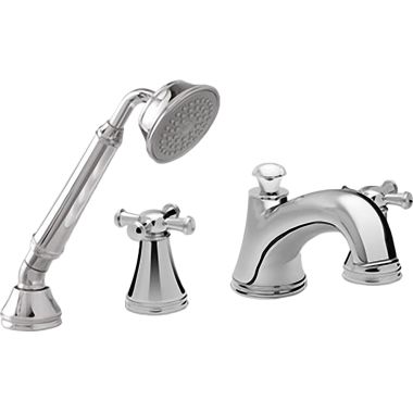 Click here to see Toto TB220S#PN Toto TB220S#PN Vivian Deck-Mount Tub Filler Trim w/ Cross Handles and Handshower