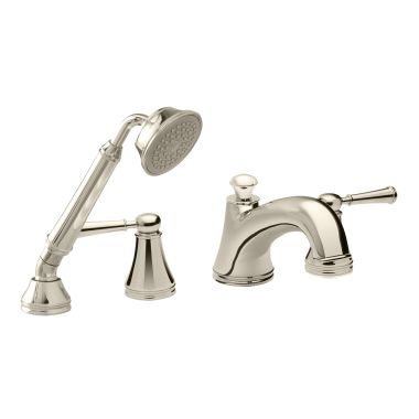 Click here to see Toto TB220S1#PN Toto TB220S1#PN Vivian Deck-Mount Tub Filler Trim w/ Lever Handles & Hand Shower