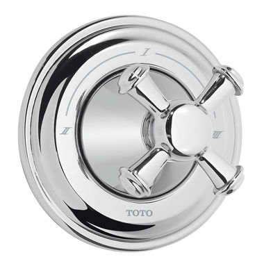 Click here to see Toto TS220C#CP TOTO Vivian Volume Control Trim, Cross Handle, Polished Chrome - TS220C#CP