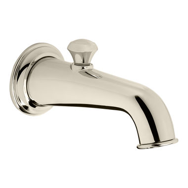 Click here to see Toto TS220EV#PN Toto TS220EV#PN Vivian Wall-Mount Tub Spout w/ Pull-Up Diverter, Polished Nickel