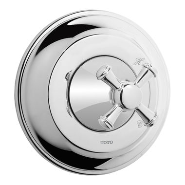 Click here to see Toto TS220P#CP TOTO Vivian Pressure Balance Valve Trim, Cross Handle, Polished Chrome - TS220P#CP