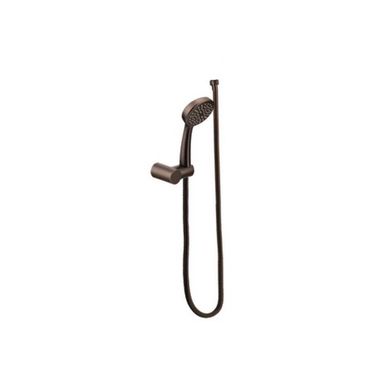 Click here to see Moen 3865EPORB Moen 4in Single-Function Hand Shower with Bracket and 59in Hose, Round, Eco-Performance, 2.0 GPM, WaterSense, Oil Rubbed Bronze - 3865EPORB