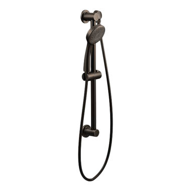 Click here to see Moen 3868EPORB Moen 4in Single-Function Handheld Shower with 24in Slide Bar, Round, Eco-Performance, 1.75 GPM, WaterSense, 59in Hose, Oil Rubbed Bronze - 3868EPORB