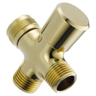 Click here to see Delta U4923-PB-PK Delta U4923-PB-PK 3-Way Shower Arm Diverter For Hand Shower, Polished Brass