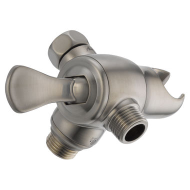 Click here to see Delta U4920-SS-PK Delta U4920-SS-PK Universal Showering 3-Way Shower Arm Diverter w/ Hand Shower Mount, Stainless