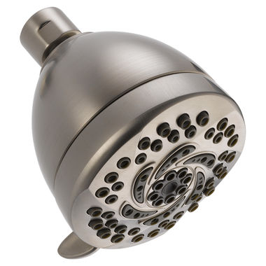 Click here to see Delta 52635-SS-PK Delta Premium Five-Setting Touch-Clean Shower Head, 2.5 GPM, Round, Brilliance Stainless - 52635-SS-PK
