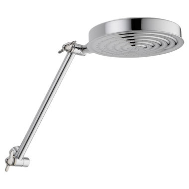 Click here to see Delta 52687-PK Delta H2OKinetic Three-Setting 8-1/4in Round Raincan Shower Head, Touch-Clean, Metal Ball Connector, 1.75 GPM, Chrome - 52687-PK