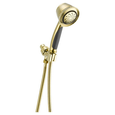Click here to see Delta 59355-PB-PK DELTA 59355-PB-PK SHOWER ARM MOUNT HANDSHOWER POLISHED BRASS