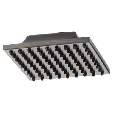 Click here to see Delta 52689-RB Delta 6-5/16in Single-Setting Touch-Clean Square Metal Raincan Showerhead, 2.5 GPM, Venetian Bronze - 52689-RB
