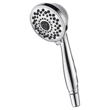 Click here to see Delta 59425-PK Delta Universal Showering Premium 7-Setting Hand Shower, Round, 2.5 GPM, Chrome - 59425-PK