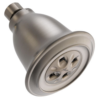 Click here to see Delta 52658-SS-PK Delta H2Okinetic Single-Setting Shower Head, Water-Efficient, 1.5 GPM, Stainless - 52658-SS-PK