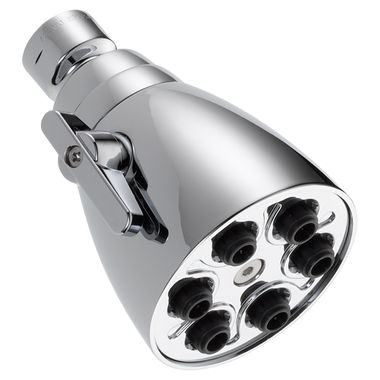 Click here to see Delta 52667-PK Delta Universal Showering Fundamentals 6-Jet Adjustable Shower Head, Round, 2.5 GPM, Chrome - 52667-PK