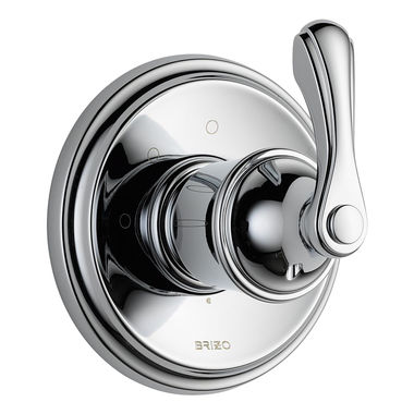 Click here to see Brizo T60885-PC Brizo Charlotte Single-Handle 3-Function Diverter Valve Trim, Lever Handle, Polished Chrome - T60885-PC