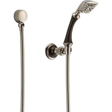 Click here to see Brizo 85885-PNCO Brizo Charlotte Single-Function Wall-Mount Hand Shower with Touch-Clean Nubs, 1.75 GPM, Cocoa Bronze/Brilliance Polished Nickel - 85885-PNCO