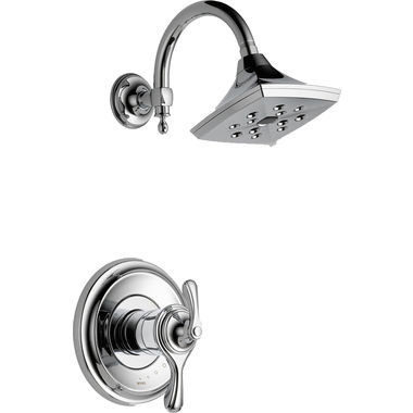 Click here to see Brizo T60285-PC Brizo Charlotte TempAssure Thermostatic Shower Faucet with Single Function Raincan Showerhead, 1.75 GPM, Polished Chrome - T60285-PC