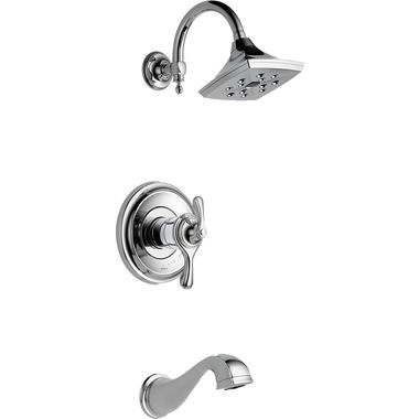 Click here to see Brizo T60485-PC Brizo Charlotte TempAssure Tub/Shower Faucet with Thermostatic Cartridge, Single-Function Showerhead, 1.75 GPM, Polished Chrome - T60485-PC