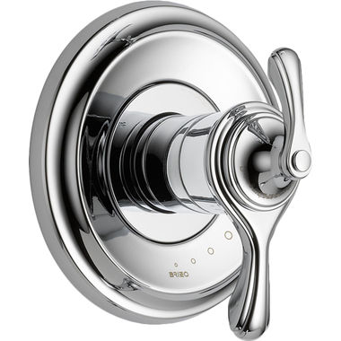 Click here to see Brizo T60085-PC Brizo Charlotte TempAssure Thermostatic Two-Handle Valve Trim, Lever Handles, Polished Chrome - T60085-PC
