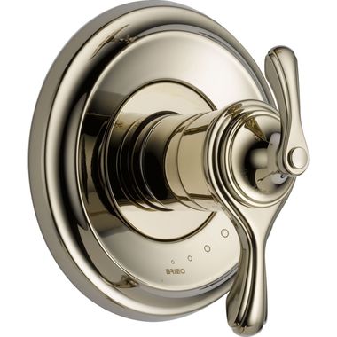 Click here to see Brizo T60085-PN Brizo Charlotte TempAssure Thermostatic Two-Handle Valve Trim, Lever Handles, Polished Nickel - T60085-PN