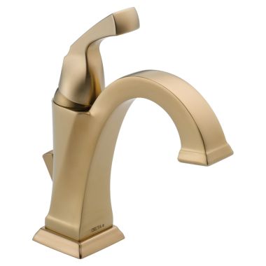 Click here to see Delta 551-CZ-DST Delta Dryden Single Handle Bathroom Faucet, Deck Mount, 1.2 GPM, Champagne Bronze - 551-CZ-DST