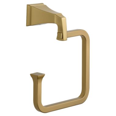 Click here to see Delta 75146-CZ Delta Dryden Square Wall Mounted Towel Ring, Metal Constructed, Champagne Bronze - 75146-CZ