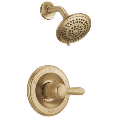 Click here to see Delta T14238-CZ Delta Lahara Monitor 14 Series Single-Handle Shower Faucet with 5-Setting Rain Showerhead, 1.75 GPM, Lever Handle, Champagne Bronze - T14238-CZ